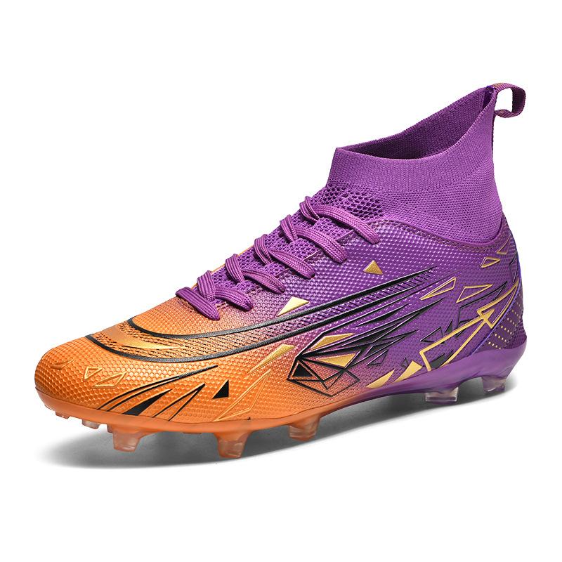High Top Football Shoes Primary School Students TF Broken Nails Youth AG Long Nails Adult Lawn Game Training Shoes Men and Women 2025