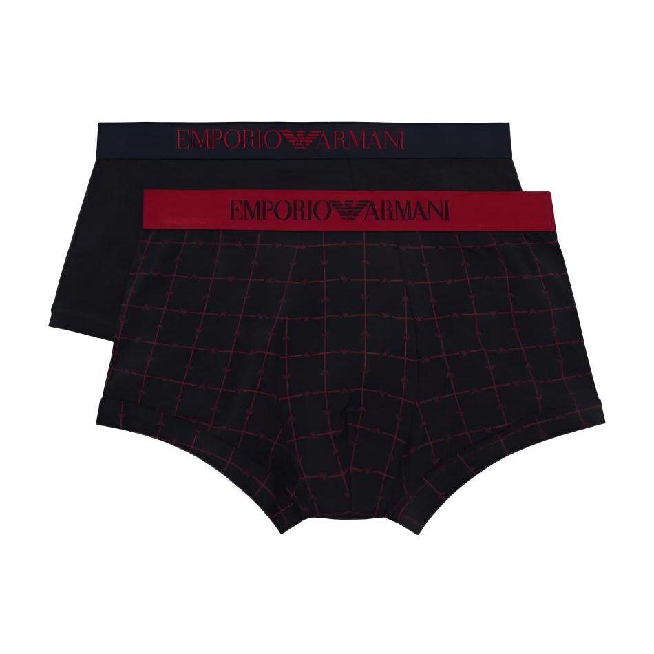 Emporio Armani FW22 Waist Logo Jacquard Slim Fit Boxer Briefs 2-Pack Men underwear 1112102F-50411-5836 L