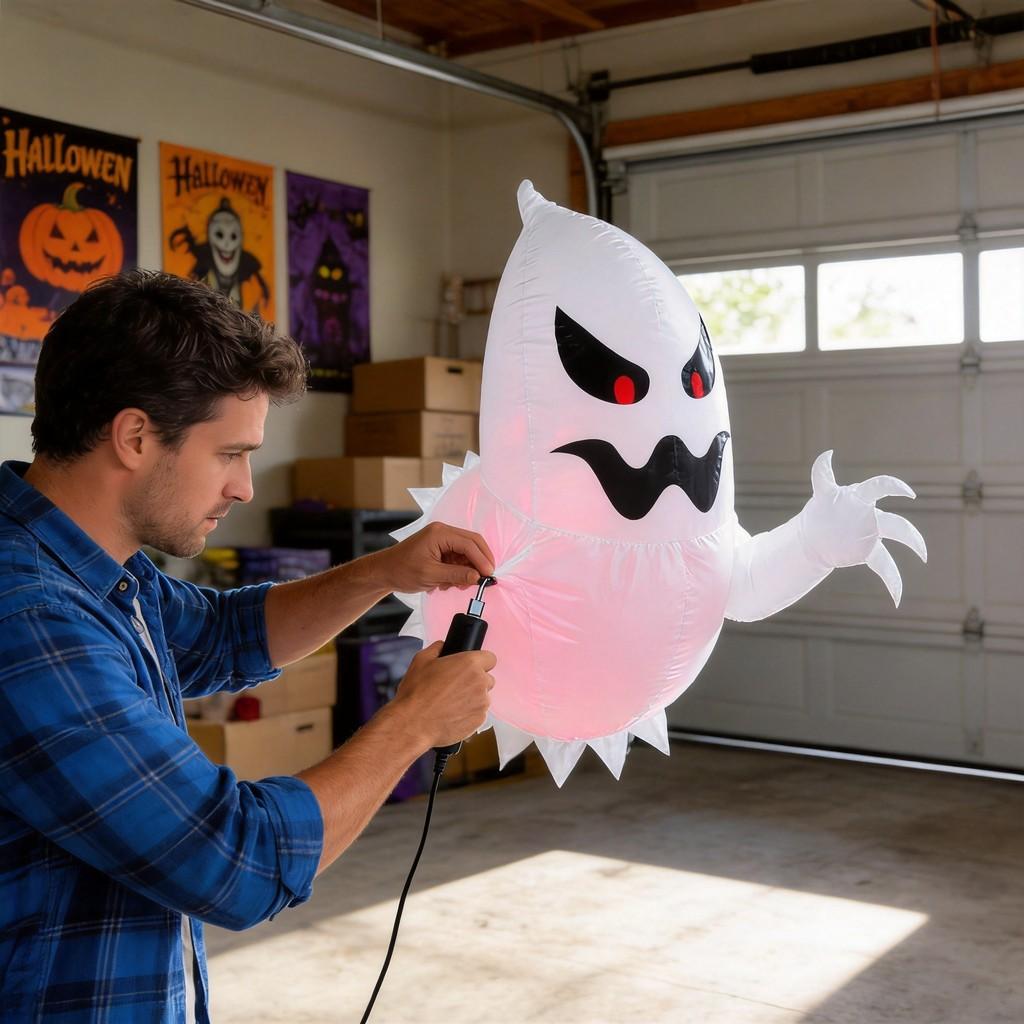 Halloween Inflatable Ghost Outdoor Indoor Yard Decor Power For Party Celebrations