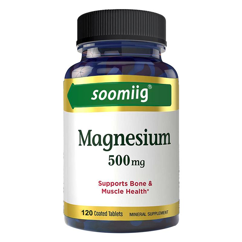 Soomiig Magnesium Supplement 500mg (as Magnesium Oxide), High Potency Mineral Supplement, 120 Caps