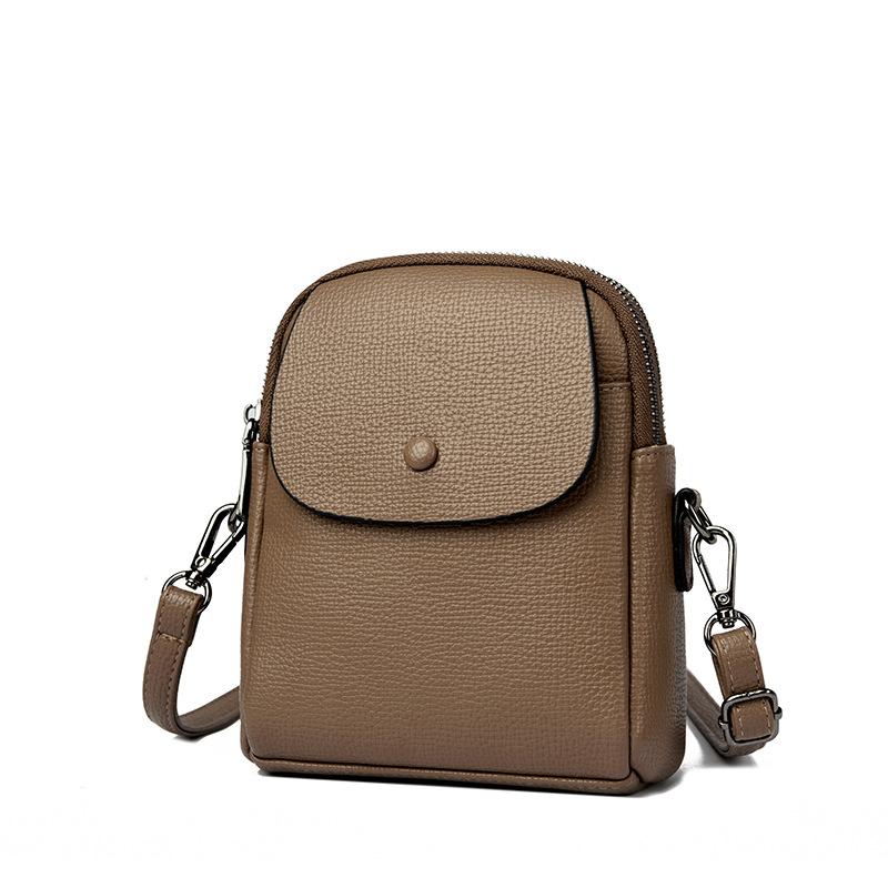 Mobile phone bag women's crossbody bag 2025 new foreign style small bag fashionable simple casual versatile soft leather shoulder bag