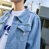 Hommes Jeans veste hommes Bomber vestes hommes Hip Hop homme Vintage Denim veste manteau Streetwear