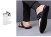 Men's 2025 Summer Genuine Leather Flip-Flops - Embossed Cowhide Toe-Post Sandals for Sport & Casual Wear