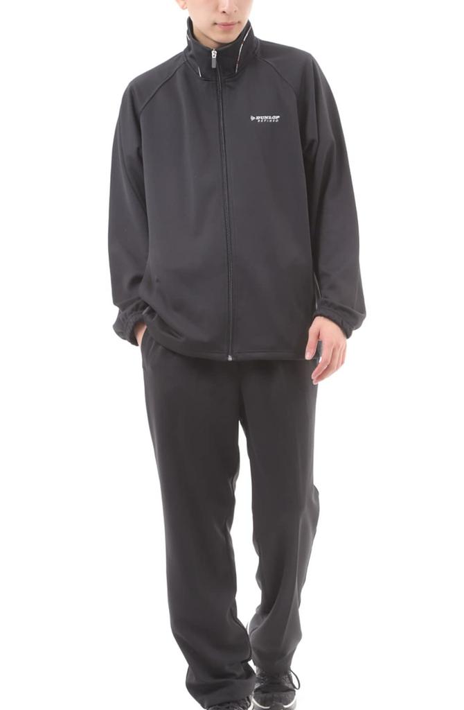 DUNLOP Jersey Jacket and Pants Size Black Men's Set, M,