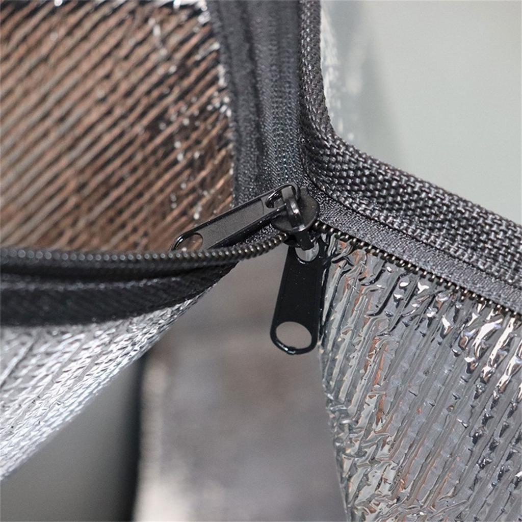 Energooszczędny Pokrowiec Izolacyjny na Drzwi Strychowe Odblaskowa Folia Aluminiowa Izolatory Schodów Strychowych Zamki Błyskawiczne Rozkładany Namiot