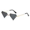 Frameless sunglasses, European and American personalized street show diamond glasses, hip-hop sunglasses