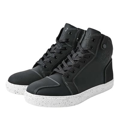 RIDEZ Black Motorcycle Sneakers with Size Men's Water-Resistant Protectors, MOTO-MAX2-BK-25.5cm