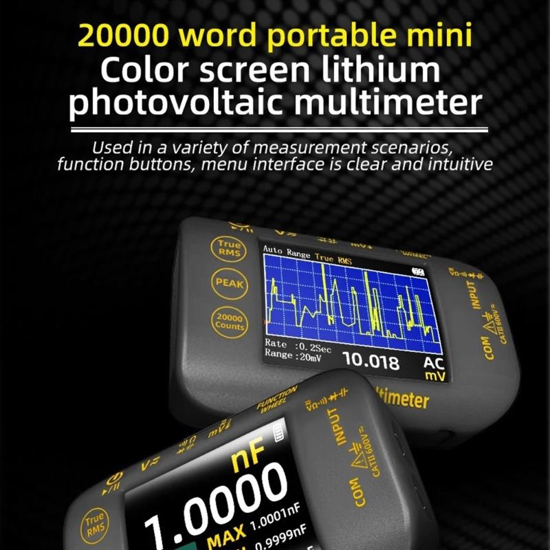 Real Time Waveform Recording Multimeter Temperature Resistance Voltage Continuity Tester High Precisions Multitester