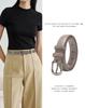 New Women'S Leather Belt Jeans Pin Buckle Belt Double-Sided Cowhide Design High-End Leather Belt Women