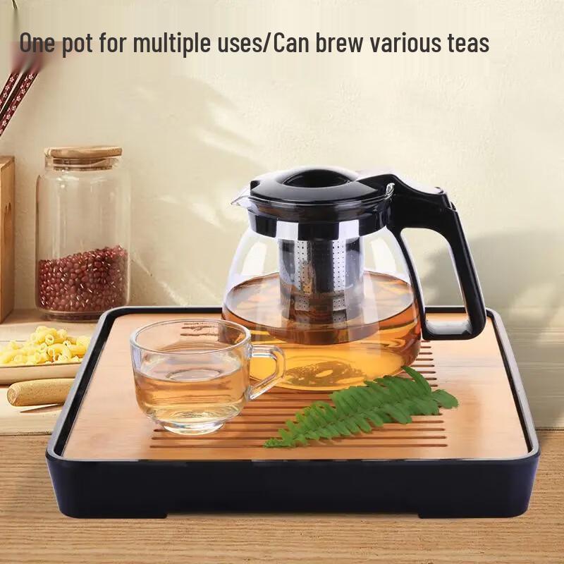 Mengting Heat-Resistant Glass Teapot with Stainless Steel Infuser