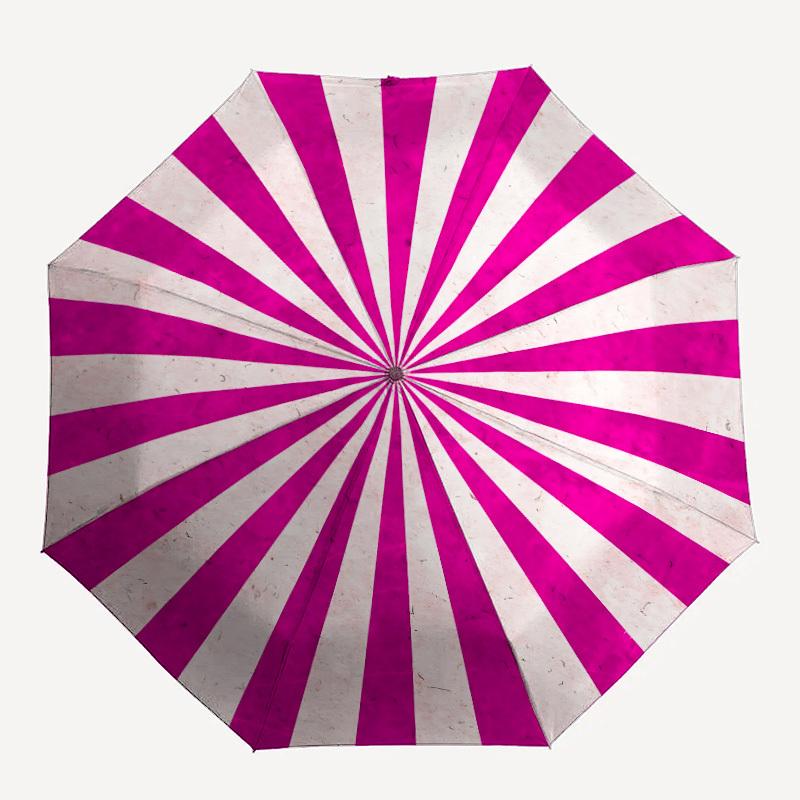 1pc Sunburst Pattern Automatic Folding Umbrella - 8-Rib Compact Travel Umbrella Durable & Portable for Outdoor Use, Perfect Gift for Birthdays018