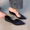 2026 Nuevo Verano Nicho Temperamento Punta Puntiaguda Gamuza Sin Cordones Planos Deslizantes Zapatos Individuales para Mujer