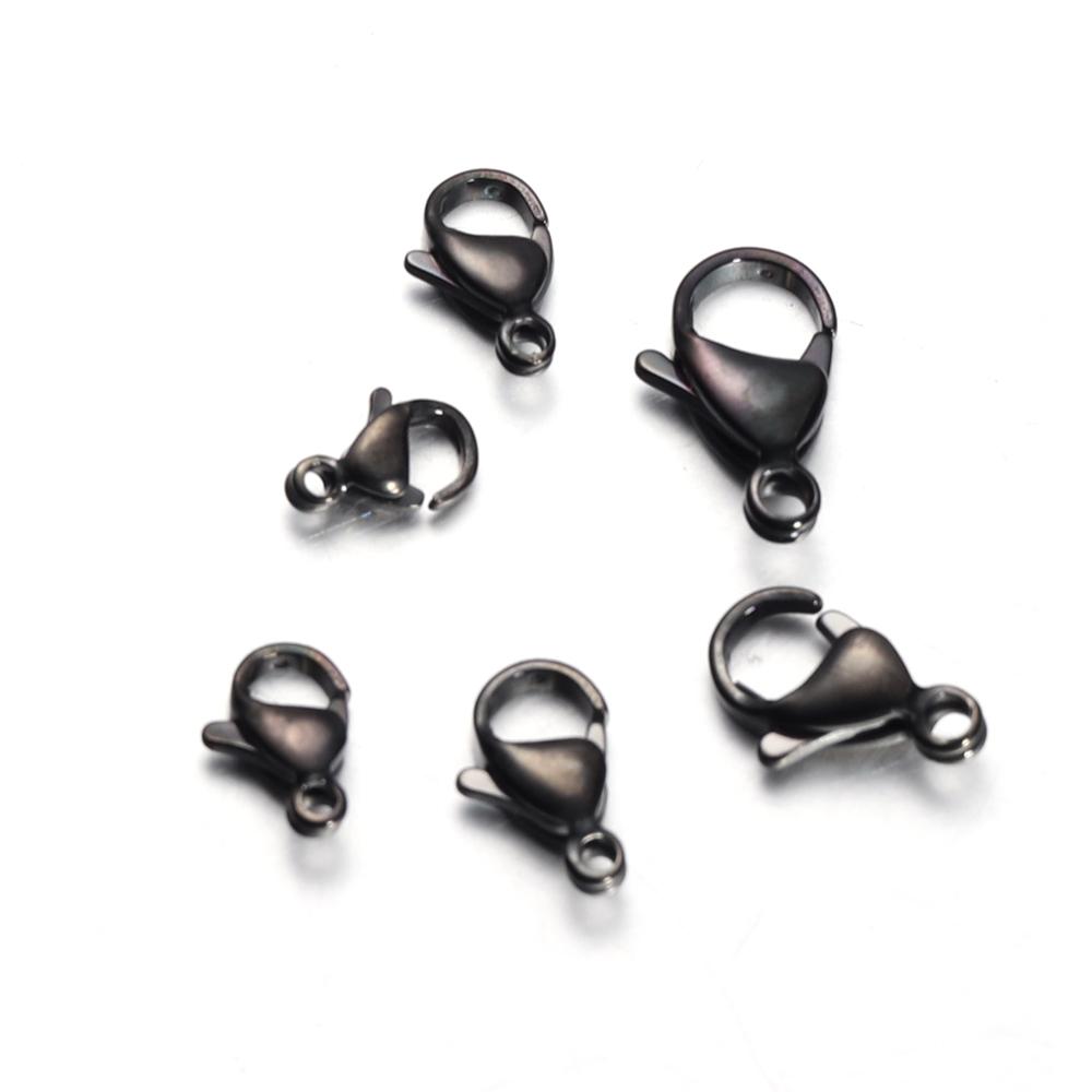 Semitree 25 Stück 9 mm kleine Karabinerhaken aus Edelstahl, Armbandverbinder für Schmuckherstellung, Bastelzubehör