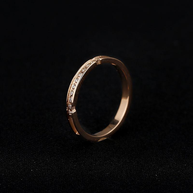 Korean Version of Titanium Steel Ring for Women Ins Simple Index Finger Light Luxury Ring Trend Jewelry