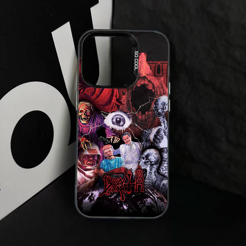 M-Metal B-Band D-Death Phone Case For iPhone 17,16,15,14,13,12,11 Plus,Pro Max,XS,Colorful Silver Phone Case Funda Cover