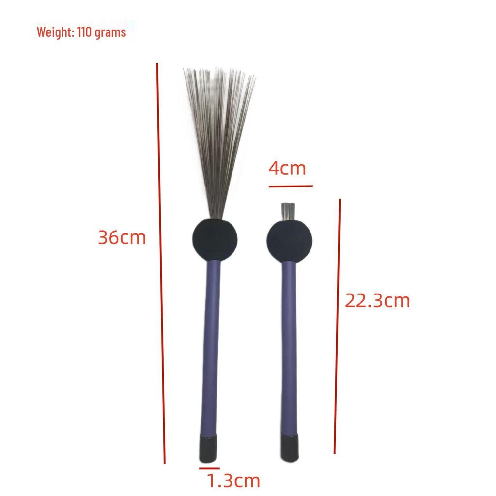 Percussion Accessories: Box Drumsticks & Retractable Steel Wire Brushes for Drum Kits