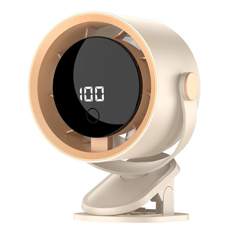 

100-Speed Portable Desktop Fan: Rechargeable, Wall-Mountable, Indoor/Outdoor Use 15.5x13.5x9 cm грязно-белый