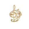 Stainless Steel Music Note Brooch Pin Hollow Design Music Badge Lapel Pin  Daily Wear