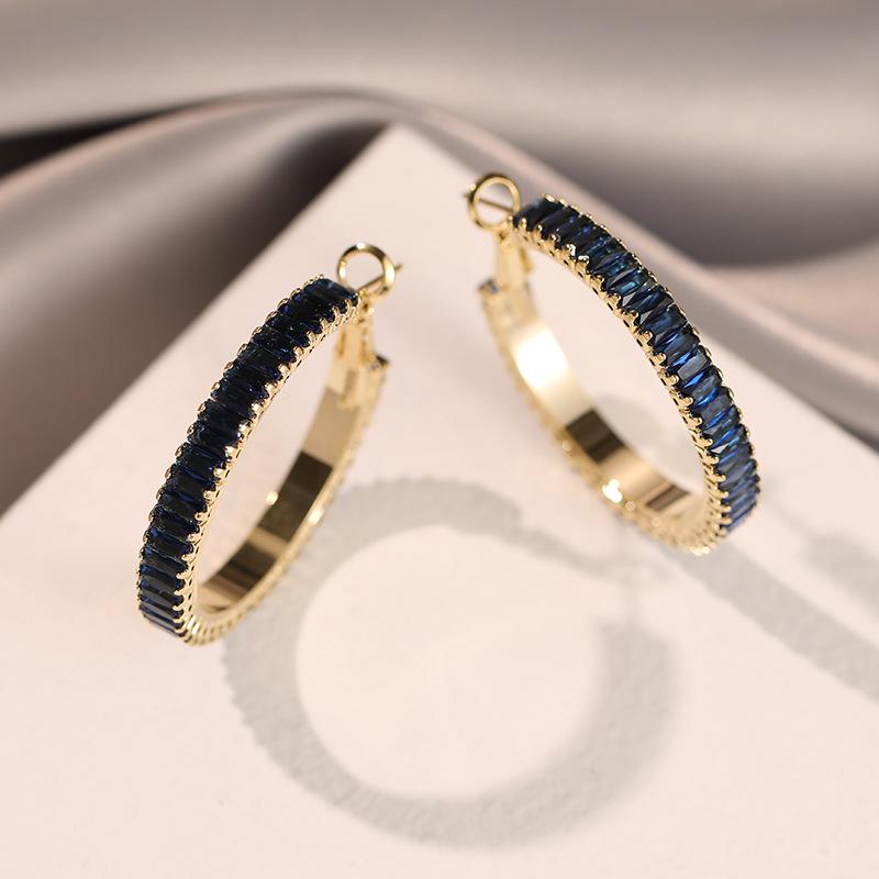 

Серьги с цирконием, женские, высокого класса, ретро, легкие, роскошные, темпераментные серьги, модные серьги 18K