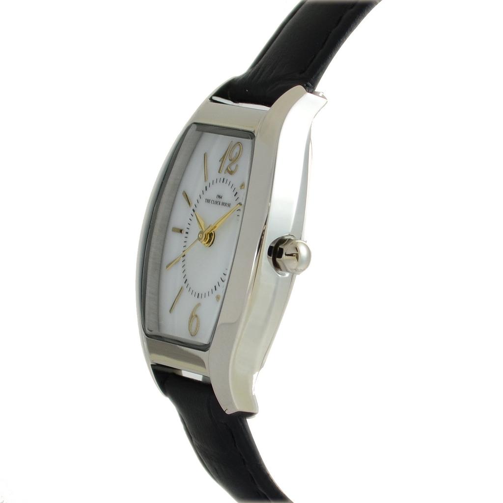 The Clock House LBF5003-WH1B Stilvolle Damen-Analog-Armbanduhr für Business und Formelle Anlässe, Wasserdicht, Weiß