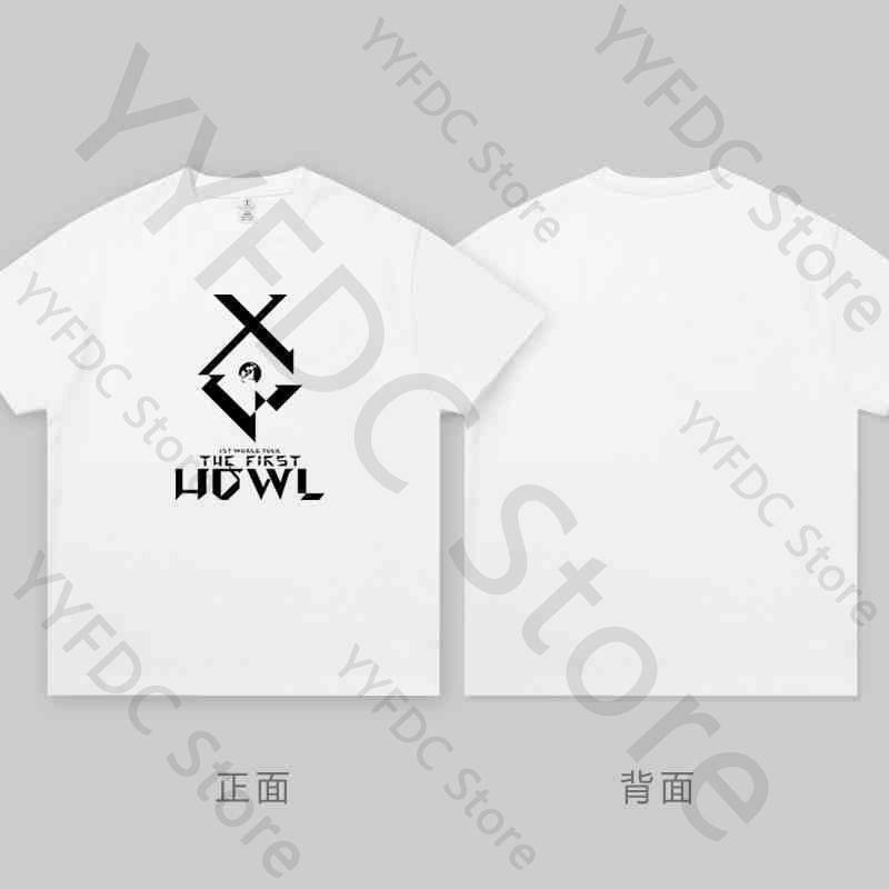 XG The First HOWL T Shirt Fashion Cartoon Letter Print Tshirt Women Unisex Cotton Short Sleeve Tee Top Xtraordinary Girls Clothes S