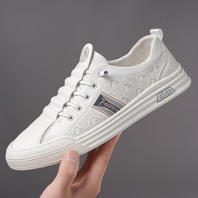 Herrenschuhe 2025 neu Sommer atmungsaktiv vielseitig Sport Board Schuhe Herren Freizeitschuhe Ein-Pedal weiße Schuhe