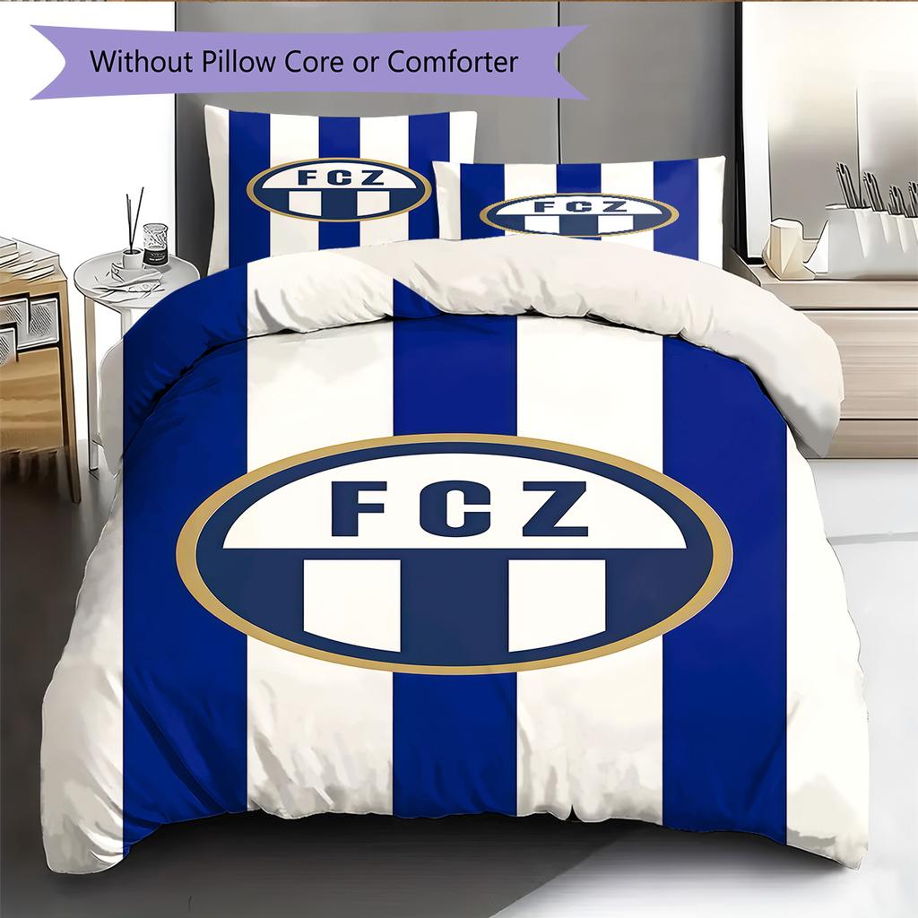 FC Luzern  Pattern Bedding Quilt Set Quilt Cover Pillowcase Home Decoration Birthday Gift (1 * duvet cover + 2 * pillowcase, without core)