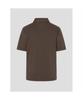 Binpolmen Open-Neck Soft Crescent Pique T-Shirt Brown