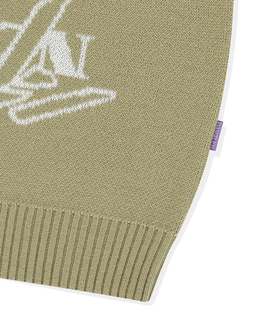 MAHAGRID Test Type Knit Sweater Beige(Mg2Efmk607B)
