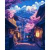 CHENISTORY Diy Paint By Numbers For Adults Kits Acrylic Paint Purple Landscape On Canvas Numbers Painting For Home Decors