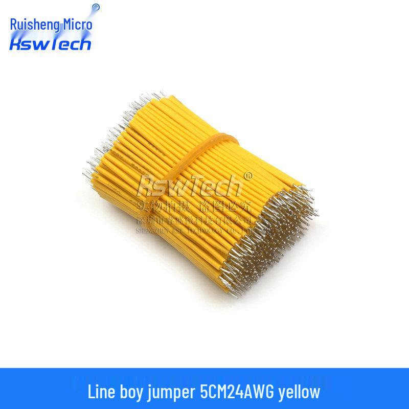 Double-Headed Tinned Wire Jumper for Welding & Electronic Connection, 22/24AWG, 5/0.8mm, Length: 50/150mm