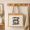 Sac Cabas Jute avec Poche J’peux pas je suis Secrétaire J'peux pas minimaliste | Toile de Jute et Coton 21 L Fond Plat Anses 65 cm