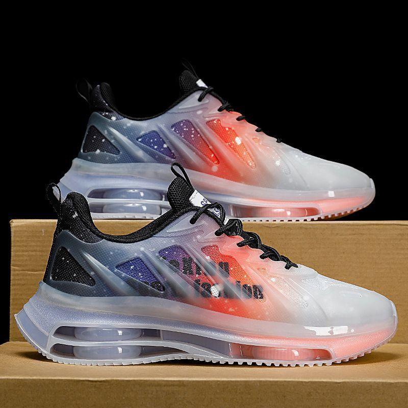 

Молодежные повседневные кроссовки для бега и фитнеса, повседневные кроссовки с баской, высококачественные мужские кроссовки для сноуборда, дышащая сетчатая обувь, повседневные кроссовки с градиентным цветом, маленькие белые туфли 44 оранжевый