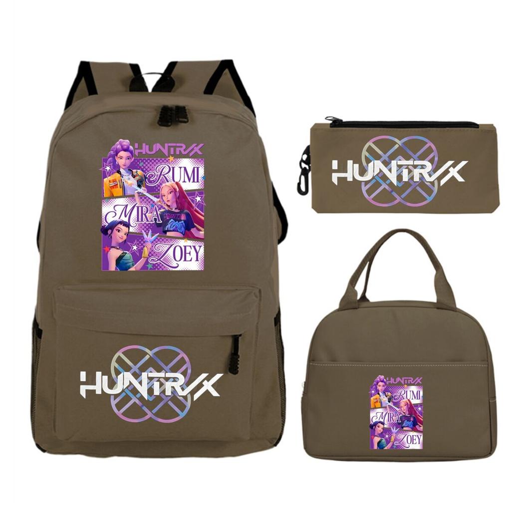 Animation Cartoon With Peripheral Printing Children'S Spine Backpack Set, Primary And Secondary School Student Leisure Schoolbag