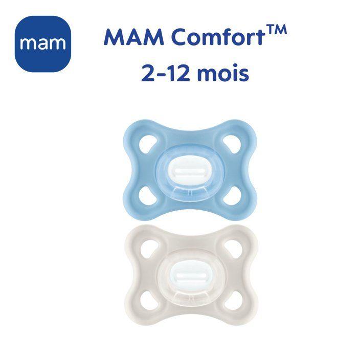 Pacifier - MAM - Comfort - Silicone - 2-12 Months - Sterilization Box X2