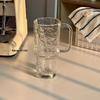 large capacity glass straw cup with handle & lid, tea filter