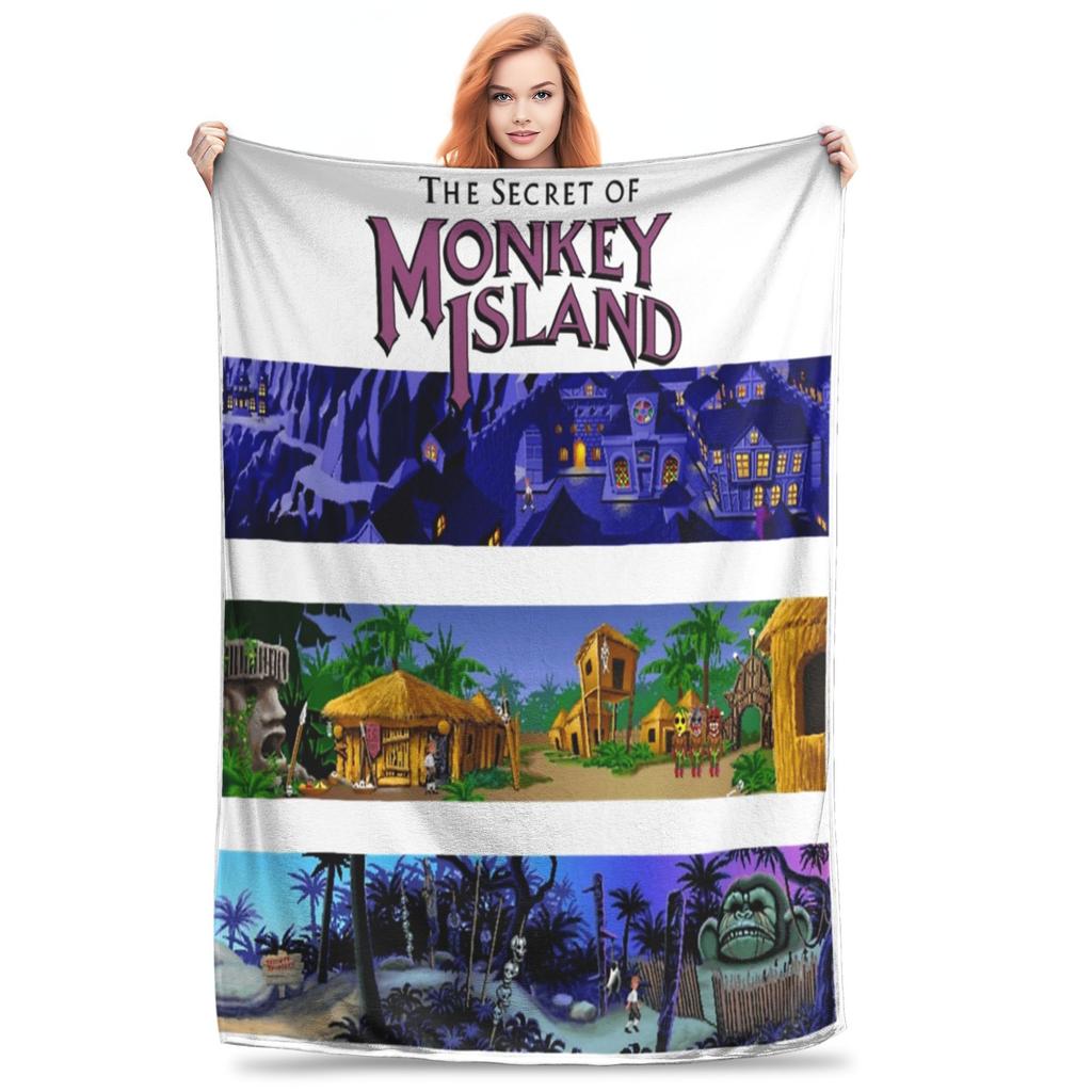 New The Secret of Monkey Island Blanket Ultra-Soft Fleece Deep in the Caribbean Relax Throw Blanket Machine Washable