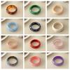 Bohemian Colorful Resin Bangle Transparent Wide Chunky Hand Ring Exaggerated Pearly Bracelet  Girls