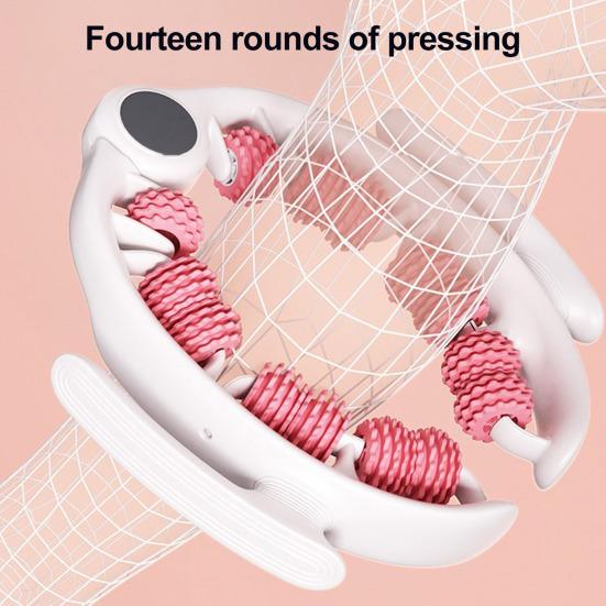 Leg Massage Roller Anti-Cellulite Lymphatic Drainage Deep Tissue Therapy Thighs Arm Back Shoulder Muscle Relaxation Massage Tool with 14 Rollers