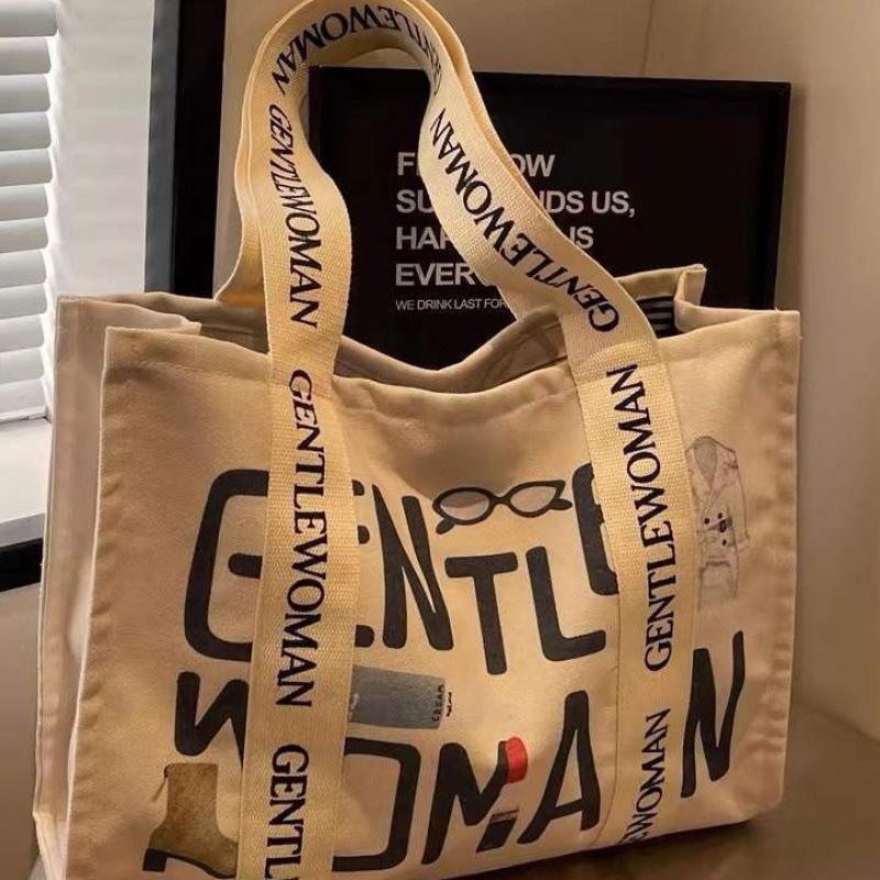 Damen Canvas Tote mit großem Fassungsvermögen für Sommerausflüge, den lässigen Arbeitsweg, Kurztrips & Shopping