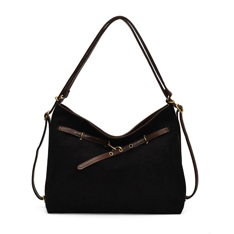 One Pack of Three Shoulder Bags, Large-capacity Bags, Women's 2025 New Commuter Backpack, Suede Tote Bag.