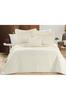 Brillance Quilted Bedding Set 4 Pcs, Bedspread 250x250, Pillowcase 50x70, Double Size, Velvet, Wedding, Cream