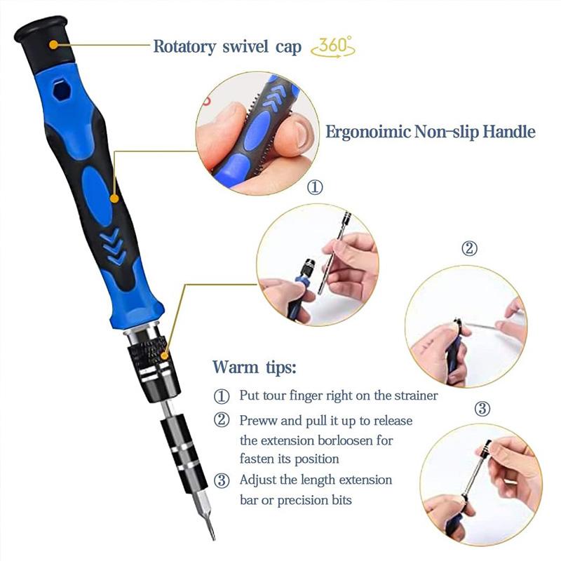 115-in-1-Präzisions-Schraubendreher-Set, DIY-Reparaturwerkzeug-Set für iPhone, Laptop, PC, Uhr, Brille und andere elektronische Geräte