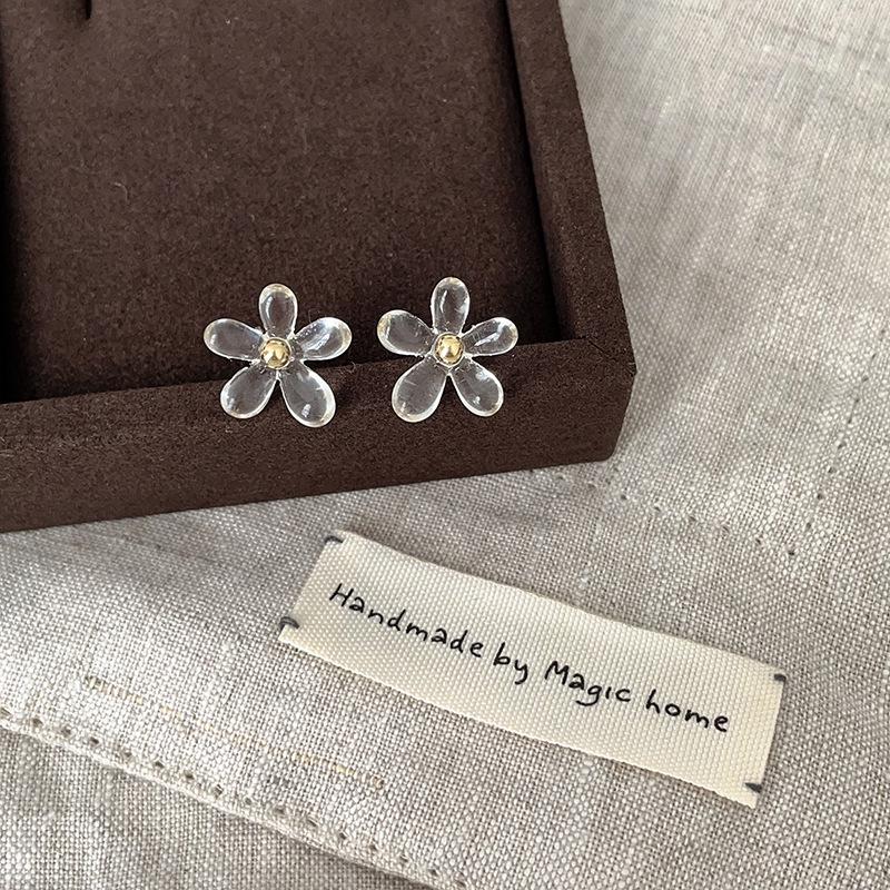 

Серьги-пусеты из прозрачной смолы с цветком и бантом – Элегантный, Высококлассный, Универсальный женский модный аксессуар