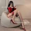 Sex underwear new suspender stockings lace black silk contrasting color red edge stockings knee socks pure net socks