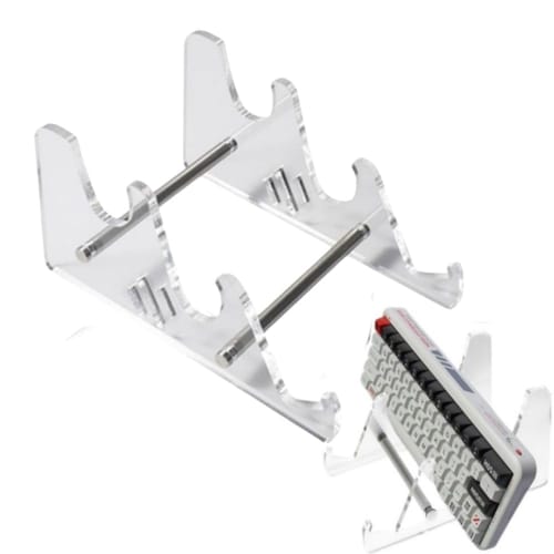 Keyboard Stand, Office Keyboard Holder | Keyboard Tilt Stand, Acrylic 3-Tier Keyboard Storage Holder for Tablets and Photo Frames, Clear Acrylic Keybo