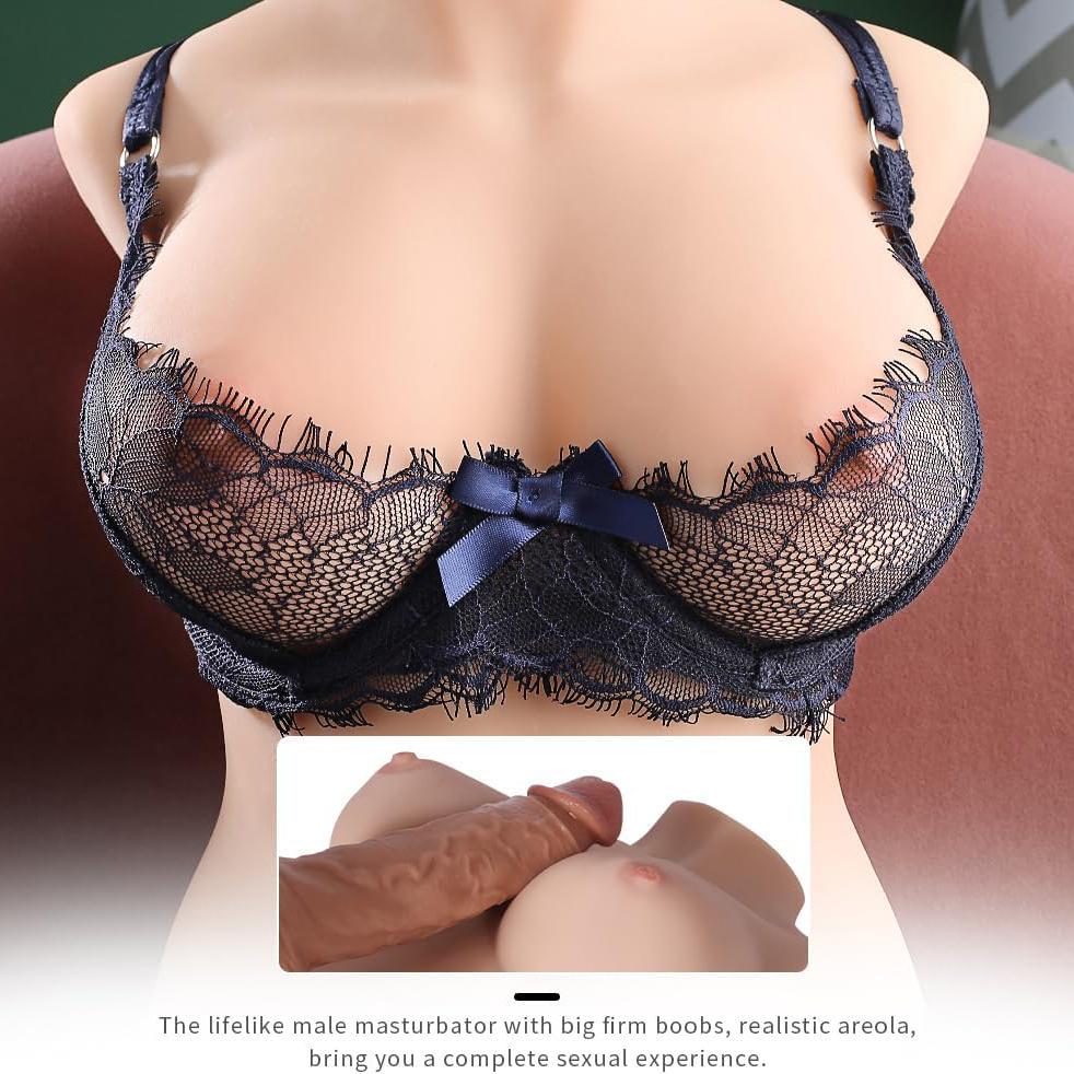 20.28lb Sex Doll Male Masturbator, 3 In 1 Scaled-Down Female Torso Realistic Pocket Pussy with Big Boobs Tight Vaginal & Anal, Life-Sized 3D Love Doll