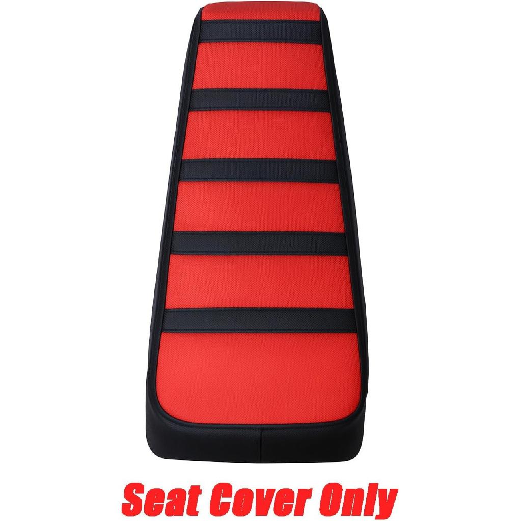 JMCHstore Red Ribbed Mini Bike Seat Cover, Gripper Soft Seat Cover for Monster Mega Moto MMB80 80cc MMB105 105cc, for Coleman Realtree RB100 RT100