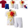 Rfef Soccer Uniforms Breathable Polyester Short Sleeve Shorts For Adult Fitness And Running