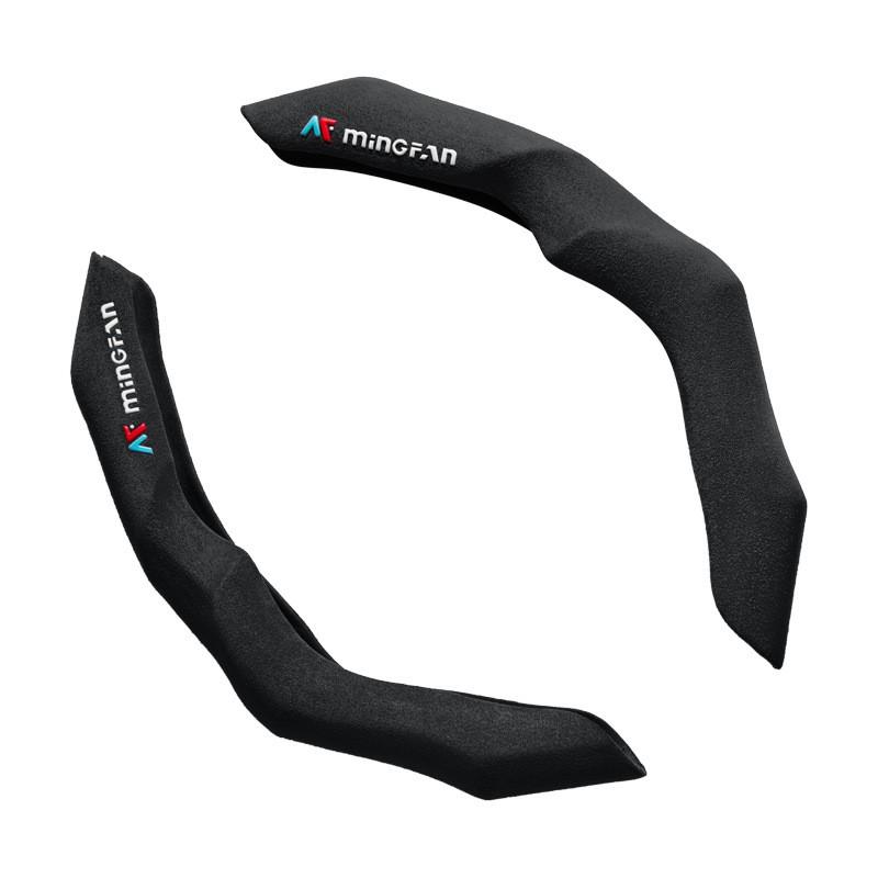 Universal Snap-On Steering Wheel Cover Sporty Suede Leather Grip 3D Design 38cm Round D-Shape Wheels